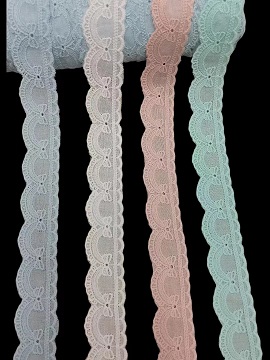 Kain tinggi berkualiti tinggi kain renda kain sulaman trim untuk pakaian 100% kapas lace lace trim
