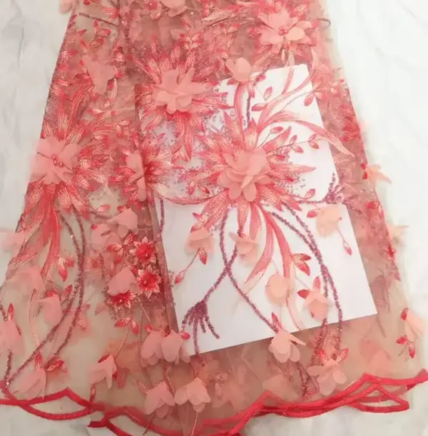 New Arrival Fashion Luxury 3d Embroidery Sequin Lace Fabric Liturgical Lace Fabric