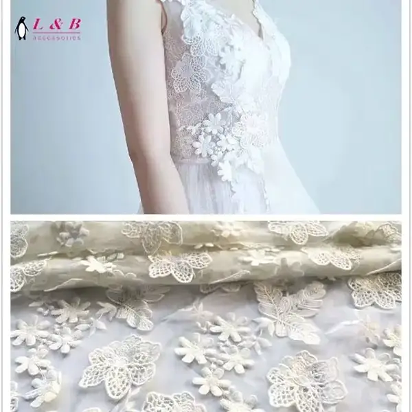 New Arrival Fashion Luxury 3d Embroidery Sequin Lace Fabric Liturgical Lace Fabric