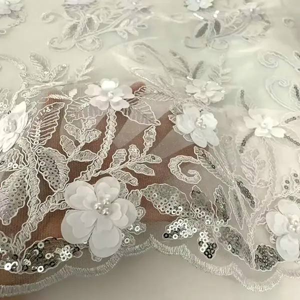 Wholesale Embroidery Birds And Flowers Pattern Chemical Lace Embroidery Tulle Fabric Wholesale Embroidery Birds And Flowers Pattern Chemical Lace Embroidery Tulle Fabric