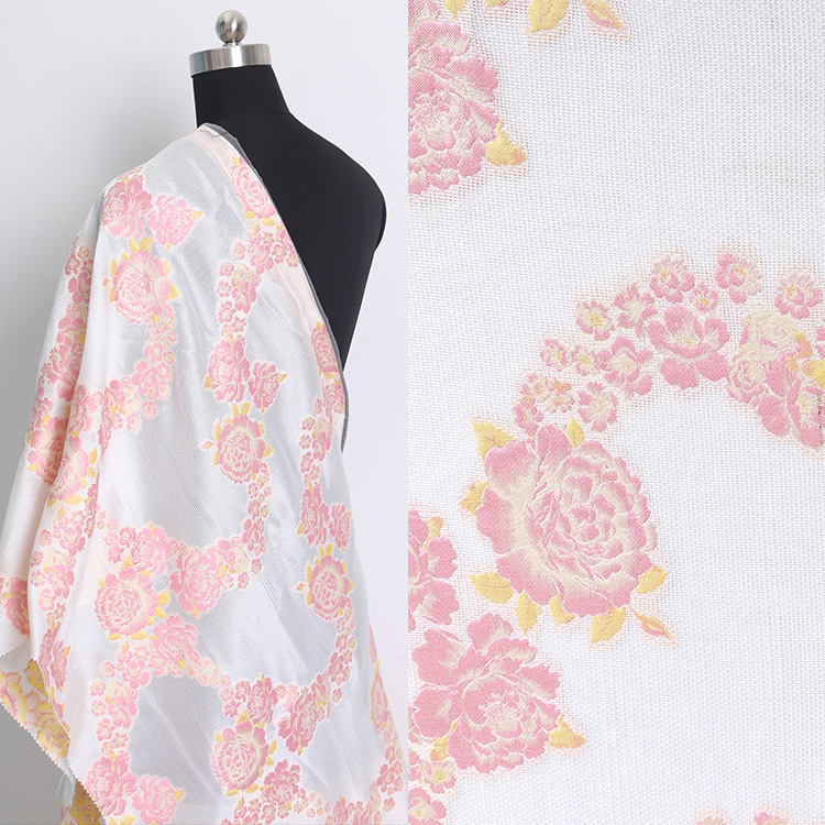 Warp Textile Printing Embroidery Fabric Jacquard Fabric for Dress