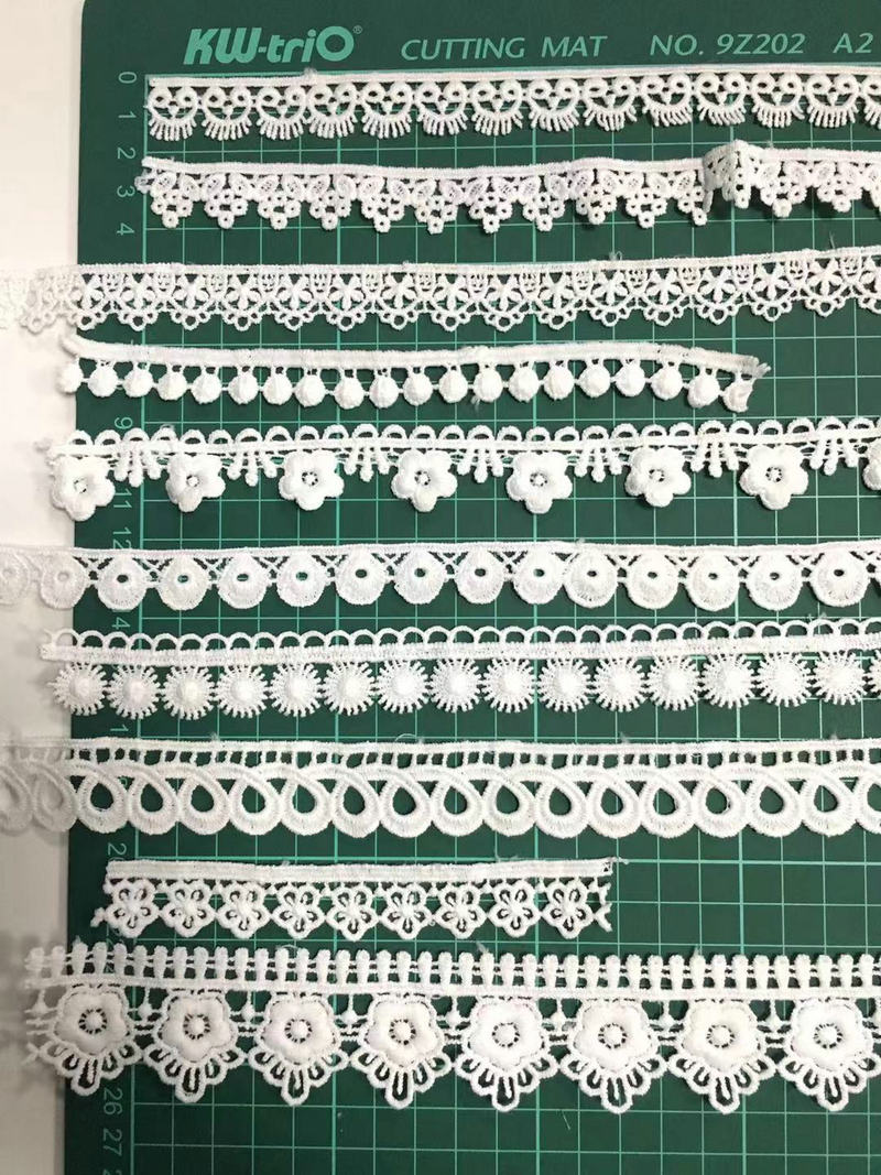 Wholesale Manufacturer Best Price Flower Lace Trim 100% Polyester Chemical Lace