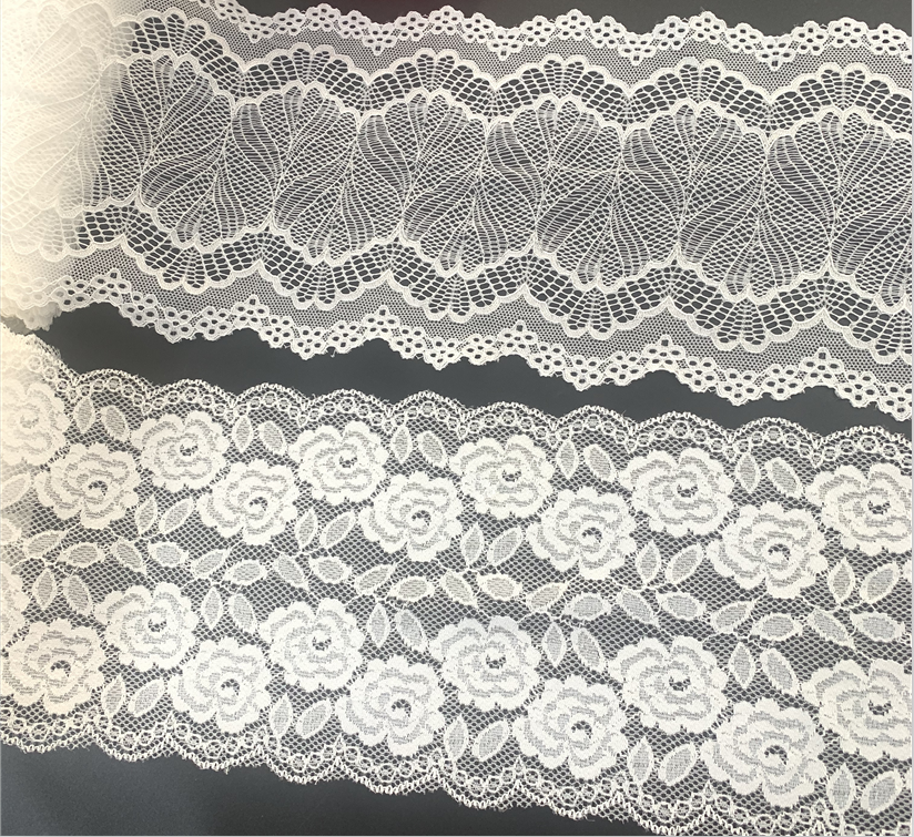 Jualan Panas Fancy Nylon Spandex Lace Stretch Lace Trim Elastic Renda untuk Seluar dalam dan Pakaian Pakaian